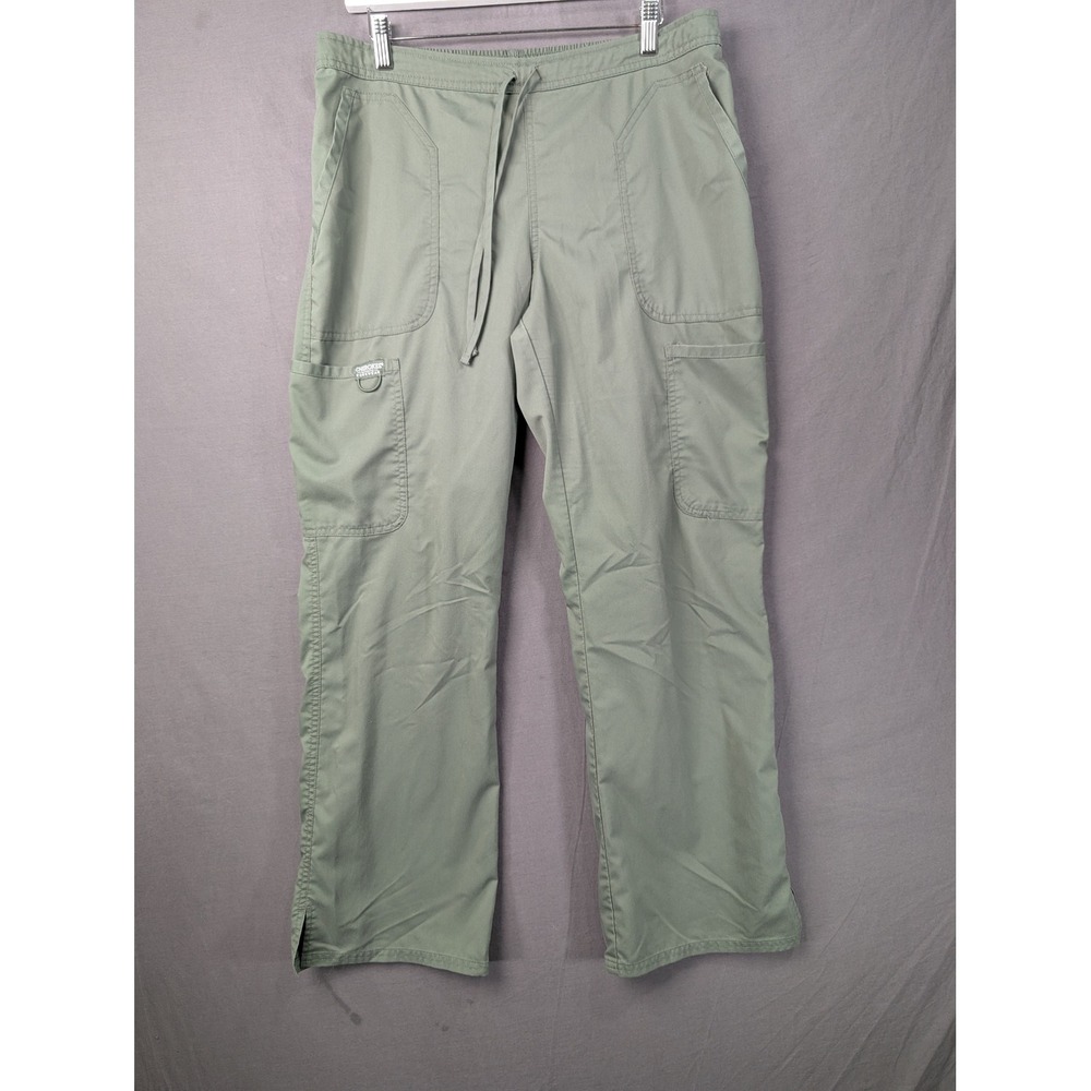Cherokee Workwear Olive Green Cargo Scrub Pants WW120 Medium Stretch Drawstring